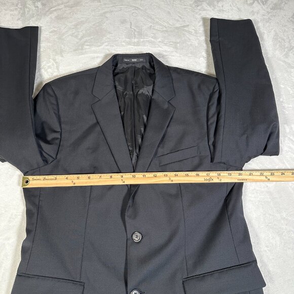 Hugo Boss Blazer Men Size 40R Black 100% Wool Made in USA The Grand Central US - Picture 4 of 14